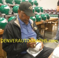 Lenny Moore Autographed/Signed Baltimore Colts Mini Helmet HOF BAS 23848