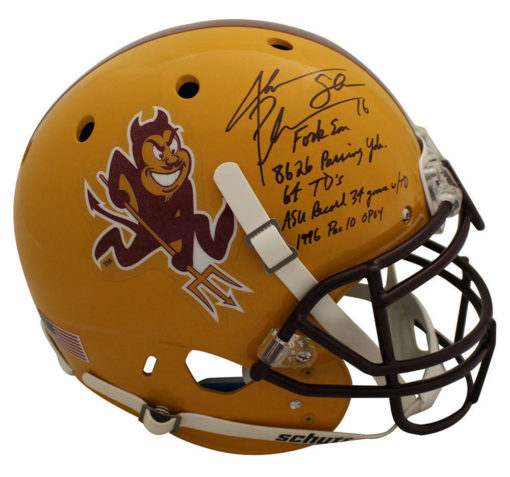 Jake Plummer Autographed Arizona State Schutt Authentic Helmet 6 Insc BAS 23850