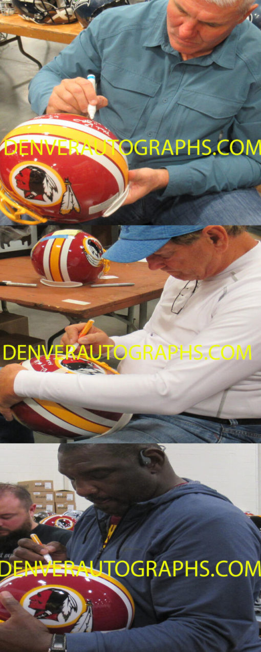 Washington Redskins QB Signed Replica Helmet Rypien Theismann +1 JSA 23862
