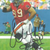 Warren Sapp Autographed Tampa Bay Buccaneers Goal Line Art Card Black HOF 23867