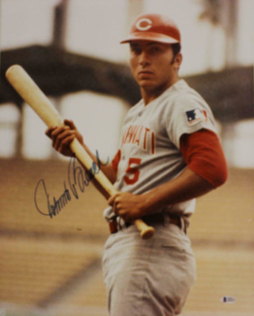 Johnny Bench Autographed/Signed Cincinnati Reds 16x20 Photo BAS 23893