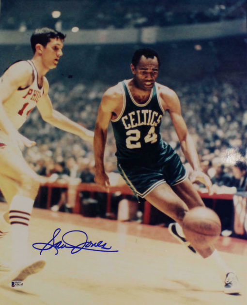 Sam Jones Autographed/Signed Boston Celtics 16x20 Photo BAS 23901