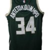 Giannis Antetokounmpo Signed Milwaukee Bucks Nike 52 Green Jersey JSA 23925