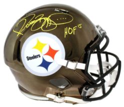Jerome Bettis Signed Pittsburgh Steelers Chrome Replica Helmet HOF BAS 23932