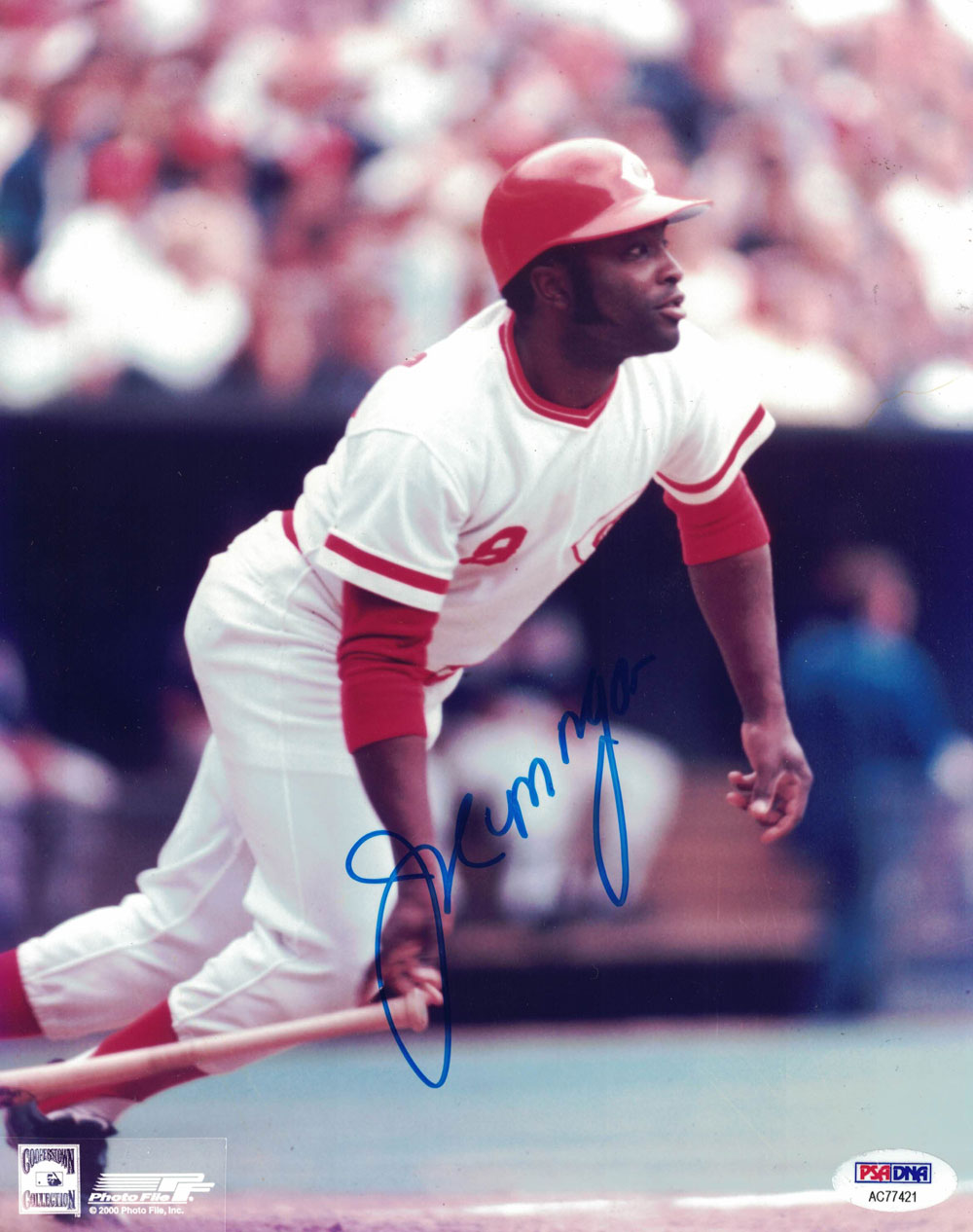 Joe Morgan Autographed/Signed Cincinnati Reds 8x10 Photo PSA 26969 PF