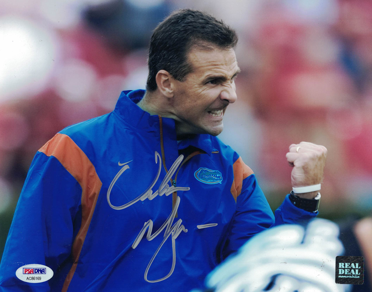 Urban Meyer Autographed/Signed Florida Gators 8x10 Photo PSA 26977