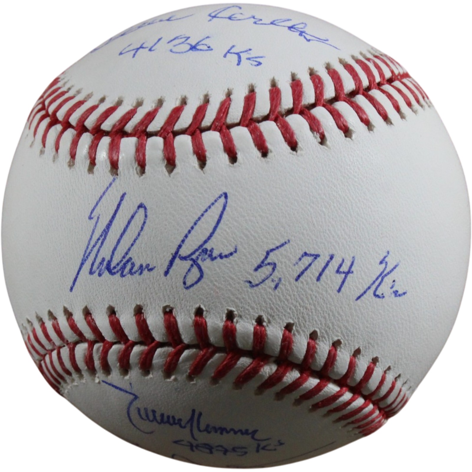 4000 K's Autographed OML Baseball Ryan Johnson Clemens Carlton Beckett 57265