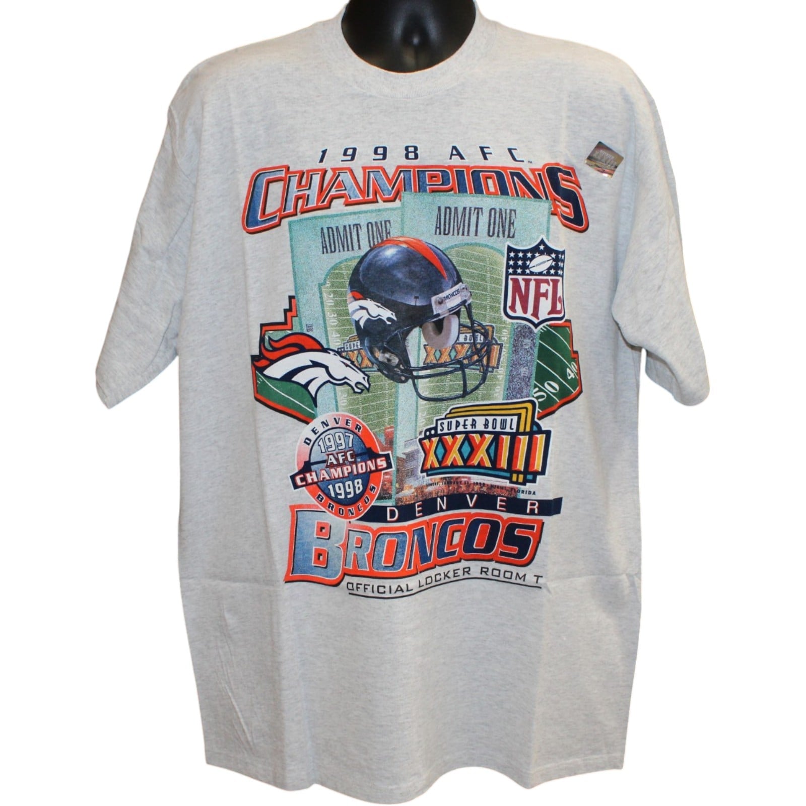 Denver Broncos 1998 AFC Champions Starter Locker Room Shirt Size Large 58361