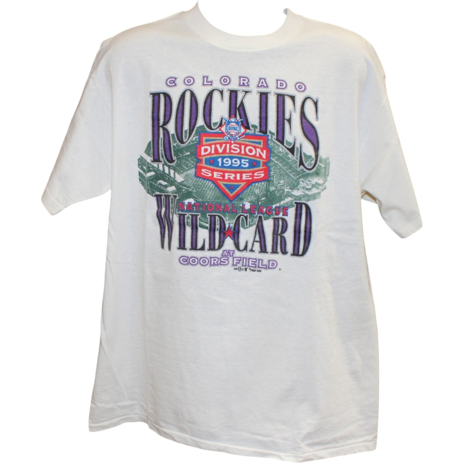 Colorado Rockies 1995 Wild Card Division Series Shirt Size XL 58363