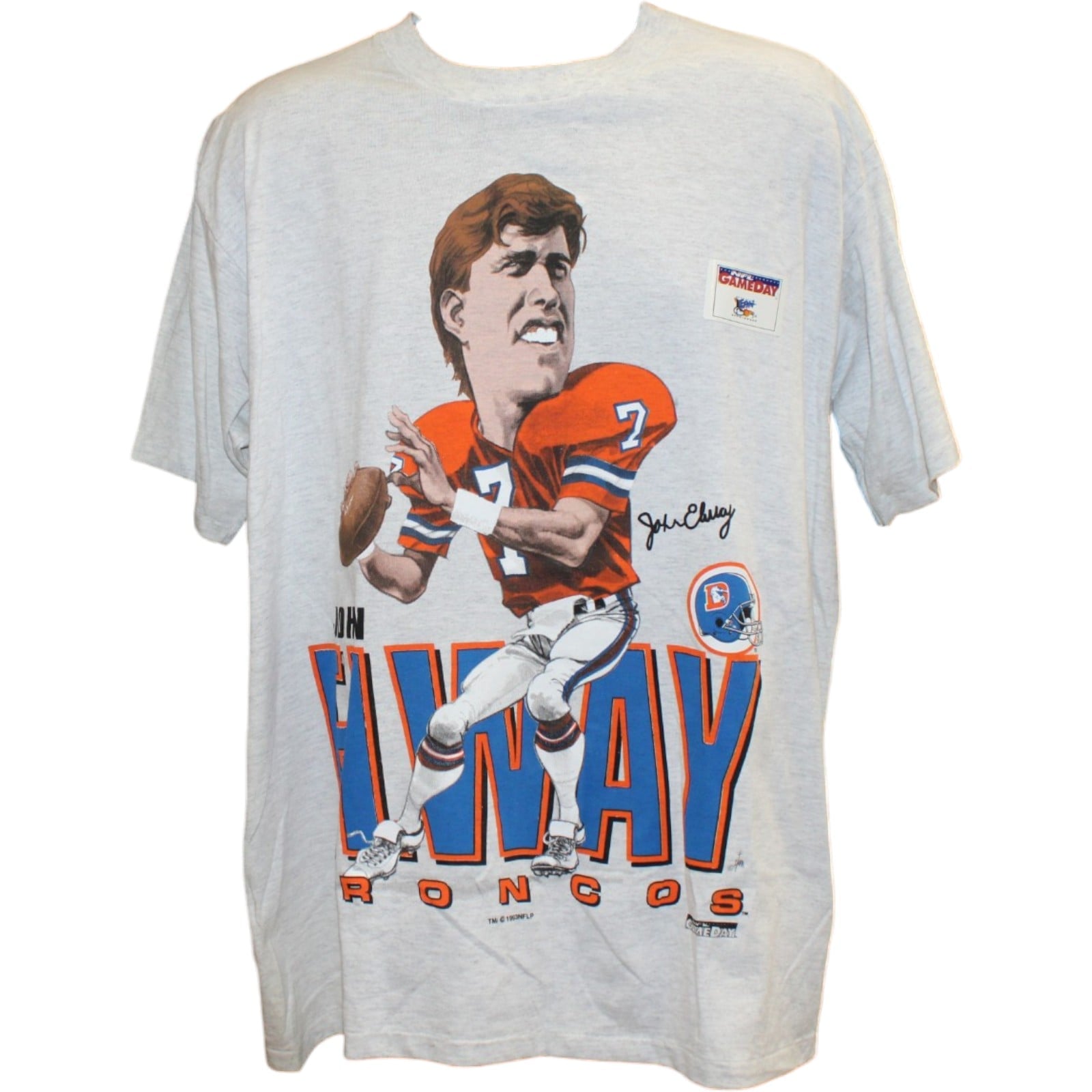 John Elway Denver Broncos 1993 Gameday Shirt Size L 58375