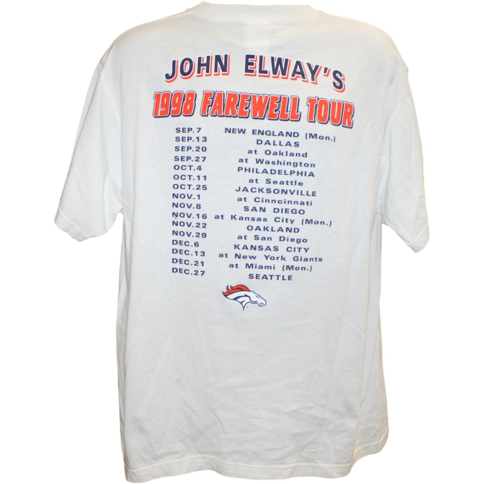 John Elway Denver Broncos One Final Drive Shirt XL 58377 2 John Elway Denver Broncos One Final Drive Shirt XL 58377