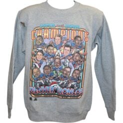 Denver Broncos Back To Back Champions Sweatshirt Grey Size 18-20 Youth XL 58404