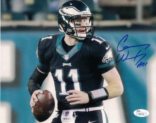 Carson Wentz Autographed/Signed Philadelphia Eagles 8x10 Photo JSA 12317