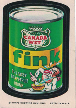 1973 Topps Wacky Packages Series 1 Canada Wet Fink 80040