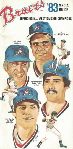 Atlanta Braves Unsigned 1983 Media Guide Murphy Torre Niekro Cover 80053