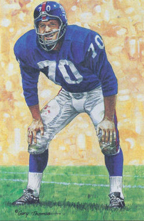 Michael Strahan Goal Line Art Card New York Giants 