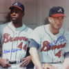Hank Aaron & Eddie Matthews Autographed Milwaukee Braves 16x20 Photo 22162
