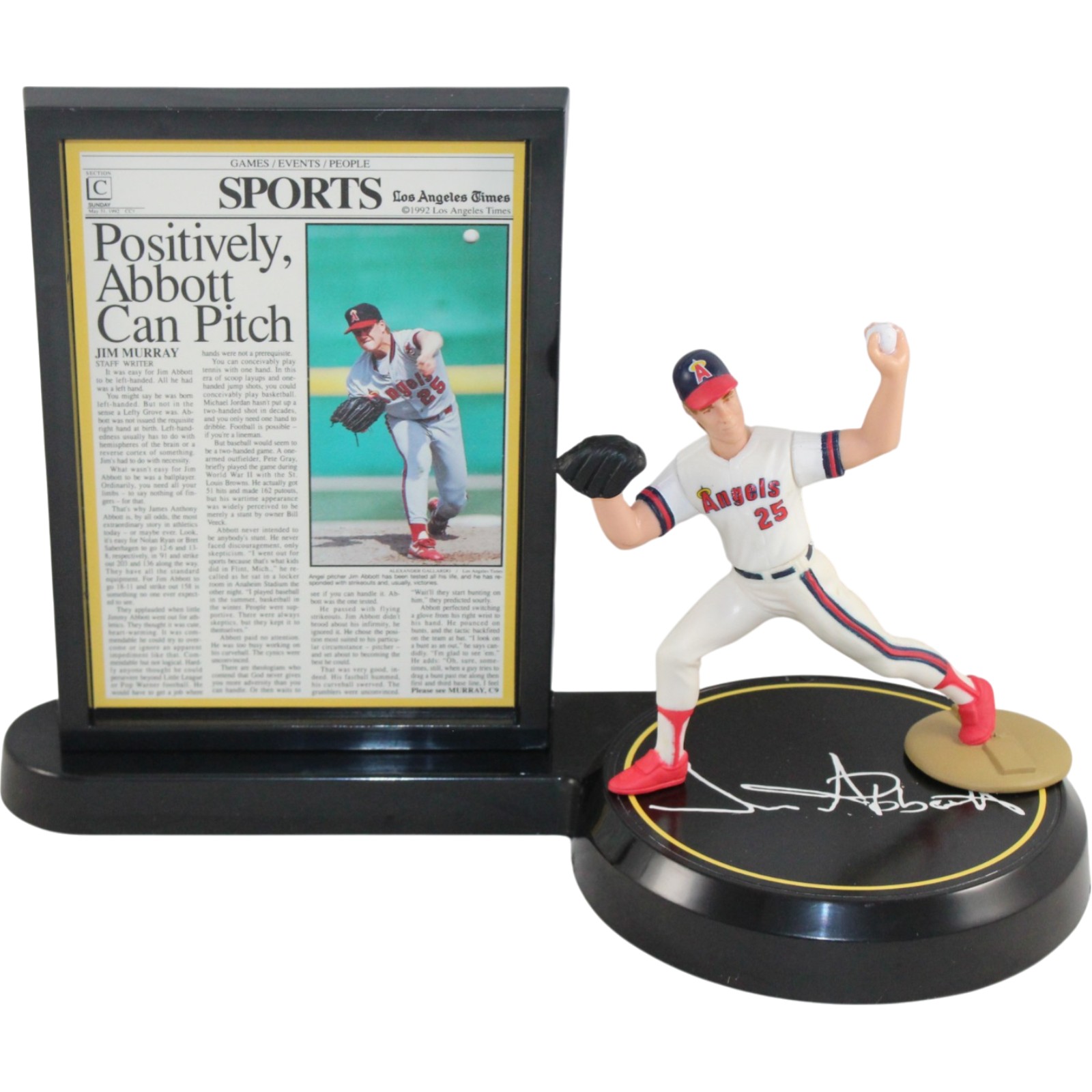 Jim Abbott California Angels Starting Lineup Headline Collection 92 Figure 55344