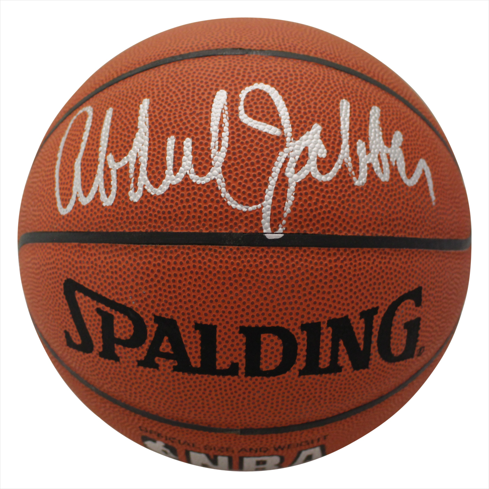 Kareem Abdul-Jabbar Signed Los Angeles Lakers Spalding I/O Basketball BAS