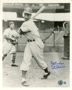 Cal Abrams Autographed/Signed Brooklyn Dodgers 8x10 Photo Beckett 57336