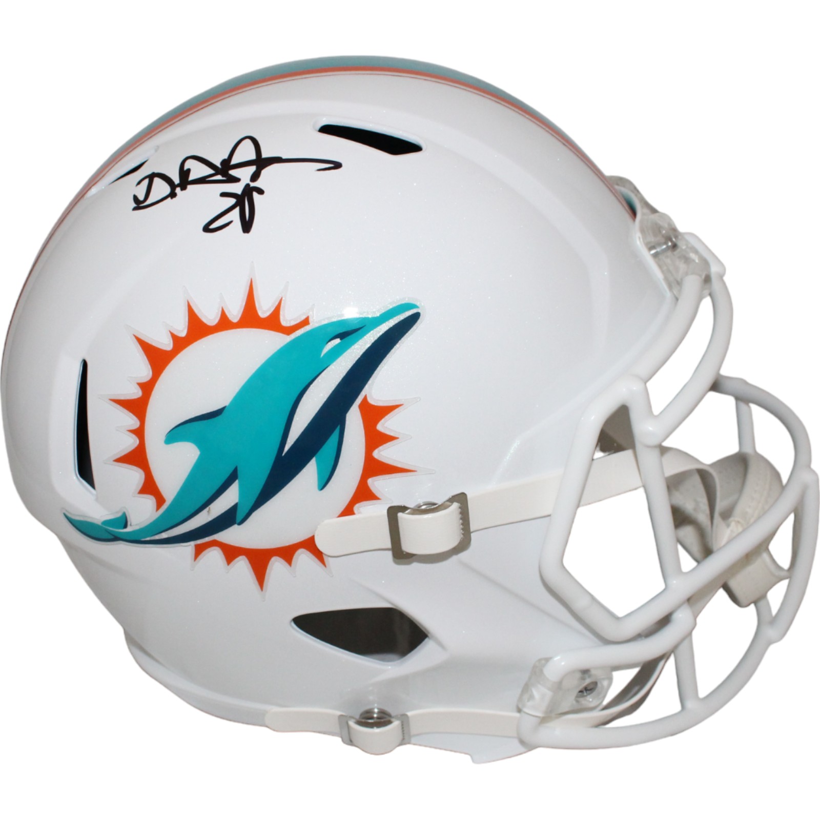 Devon Achane Autographed Miami Dolphins F/S Helmet Beckett