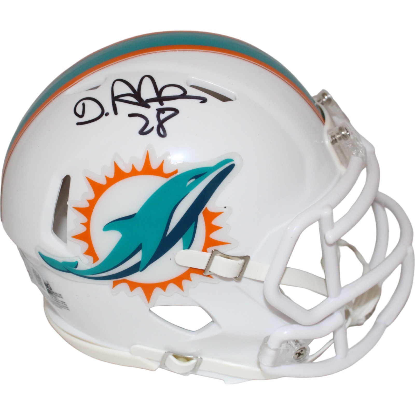 Devon Achane Autographed/Signed Miami Dolphins Mini Helmet Beckett