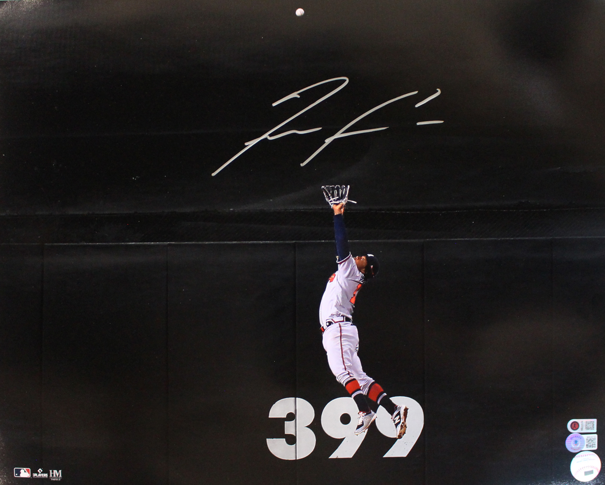 Ronald Acuna Autographed/Signed Atlanta Braves 16x20 Photo Beckett BAS