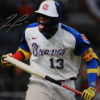 Ronald Acuna Autographed/Signed Atlanta Braves 16x20 Photo Beckett BAS