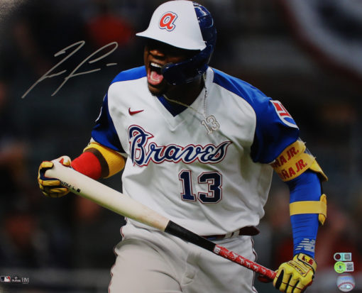 Ronald Acuna Autographed/Signed Atlanta Braves 16x20 Photo Beckett BAS