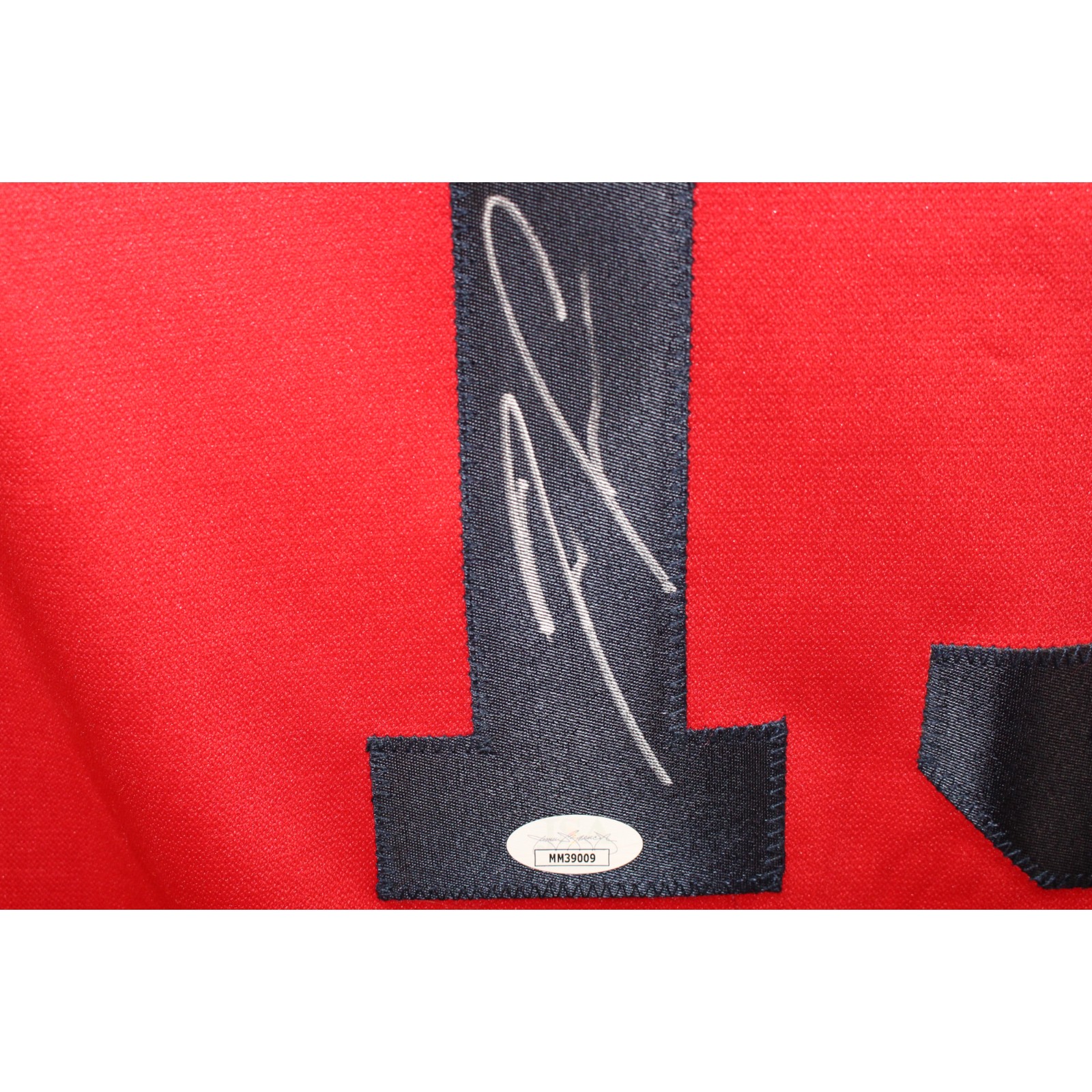 Ronald Acuna Autographed/Signed Pro Style Red Jersey JSA