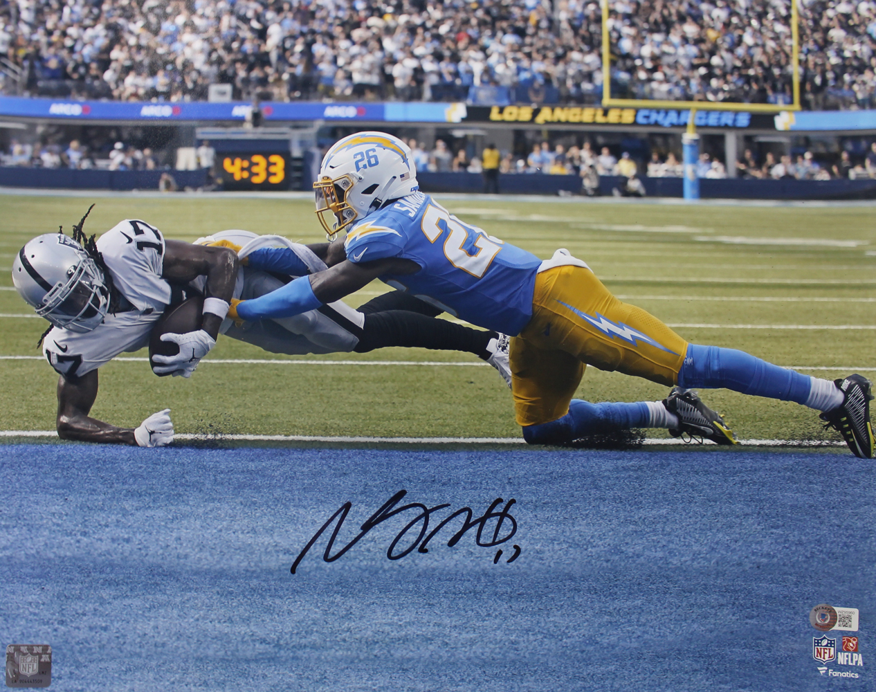 Davante Adams Autographed/Signed Las Vegas Raiders 16x20 Photo Beckett