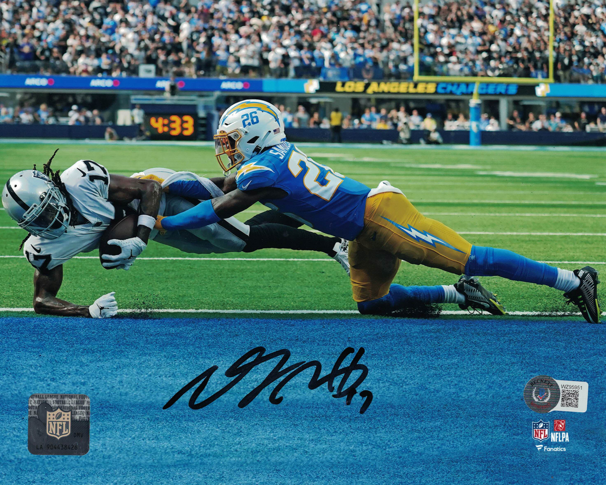 Davante Adams Autographed/Signed Las Vegas Raiders 8x10 Photo Beckett