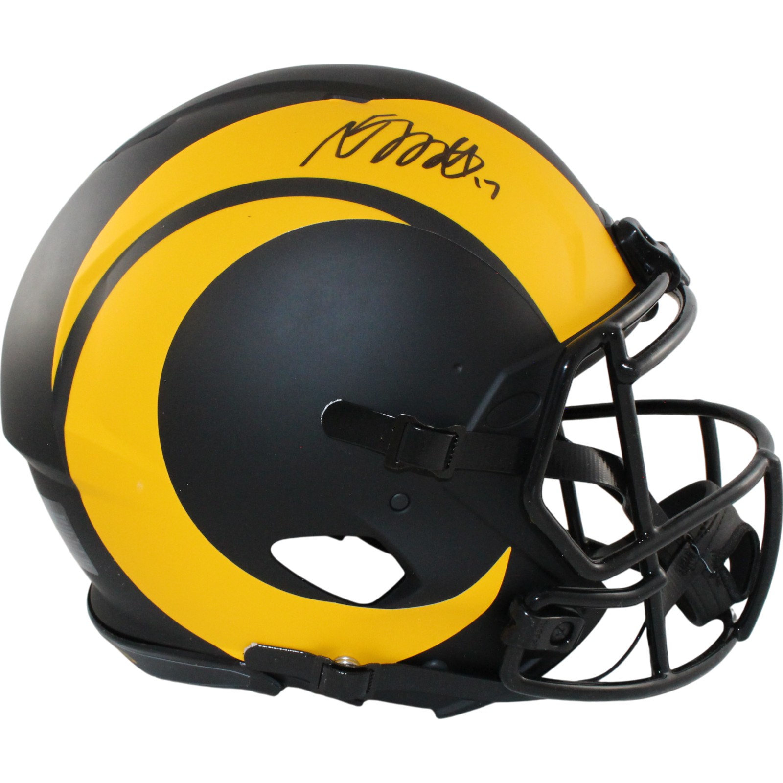 Davante Adams Autographed Los Angeles Rams Pro Eclipse Helmet Beckett WIT 55033
