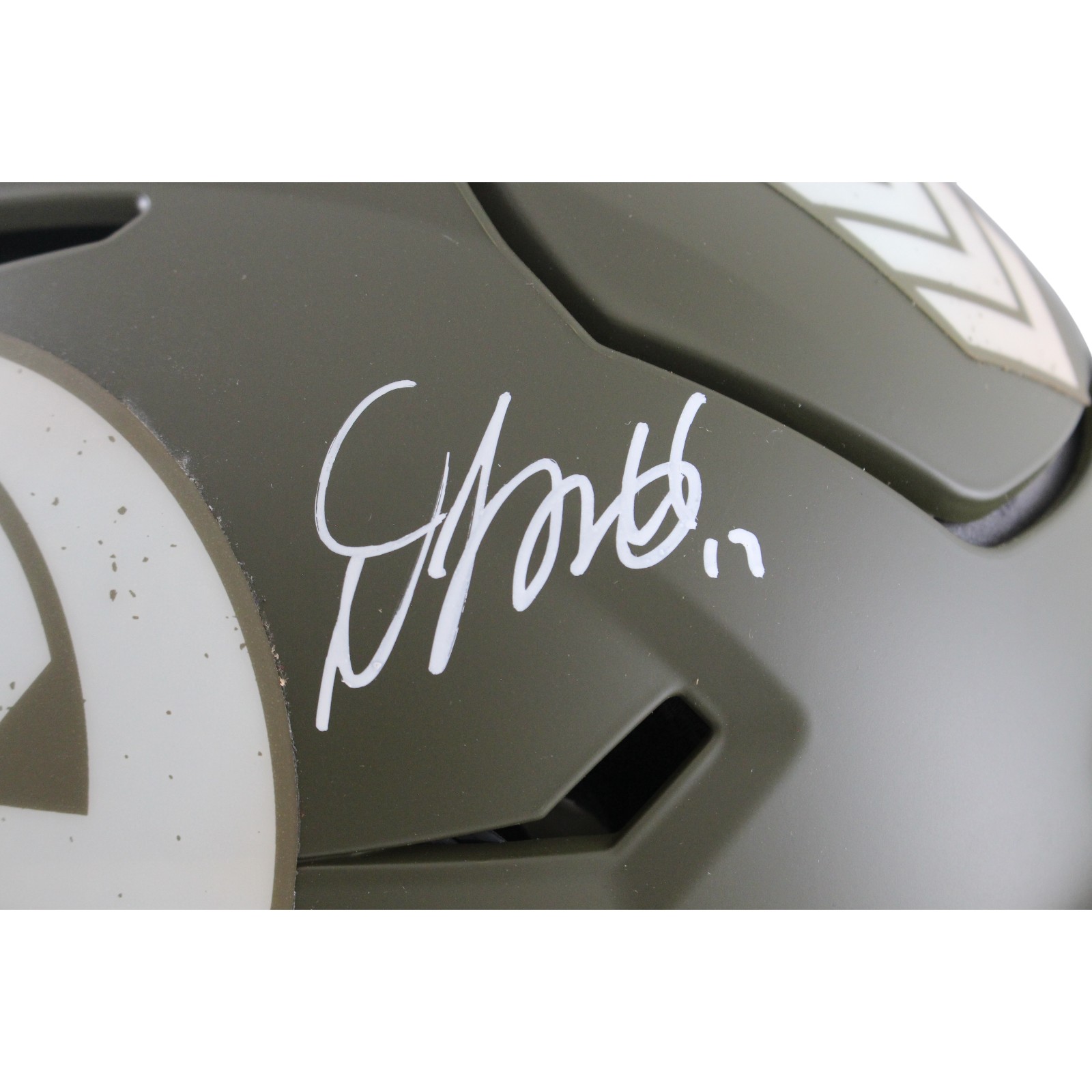 Davante Adams Autographed Los Angeles Rams SpeedFlex 22 STS Helmet Beckett 55029