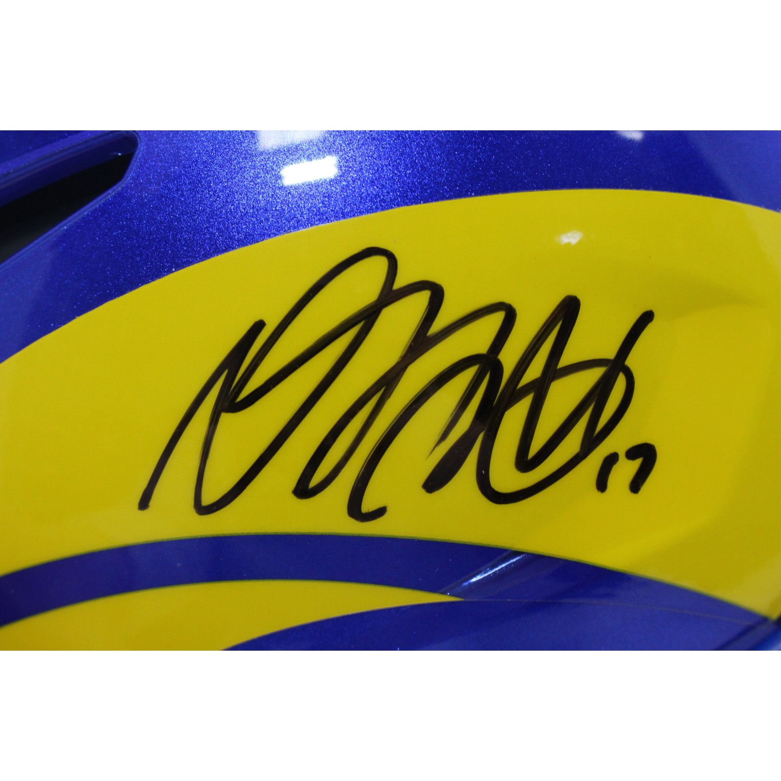 Davante Adams Autographed Los Angeles Rams SpeedFlex Helmet Beckett WIT 55027