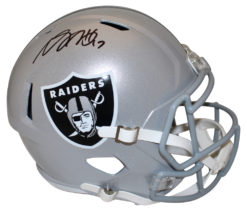 Davante Adams Autographed Las Vegas Raiders F/S Speed Helmet Beckett