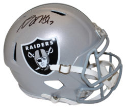 Davante Adams Autographed Las Vegas Raiders F/S Speed Helmet Beckett 
