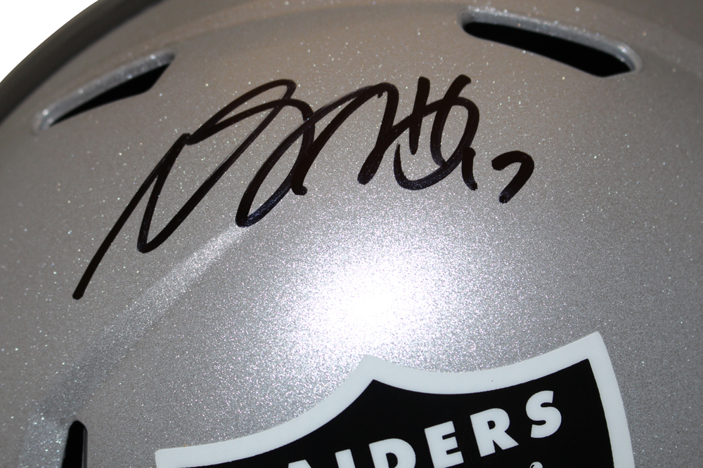 Davante Adams Autographed Las Vegas Raiders F/S Speed Helmet Beckett