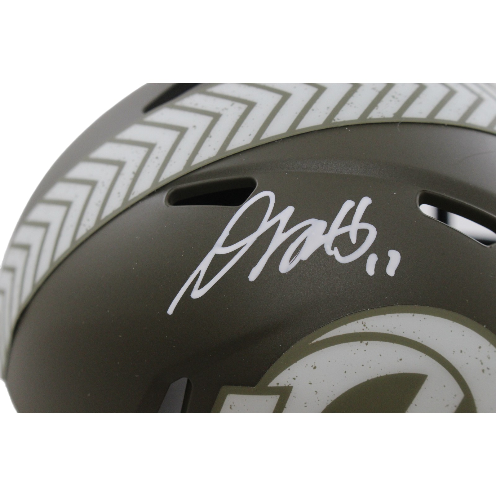 Davante Adams Autographed Los Angeles Rams 22 STS Mini Helmet Beckett WIT 55037