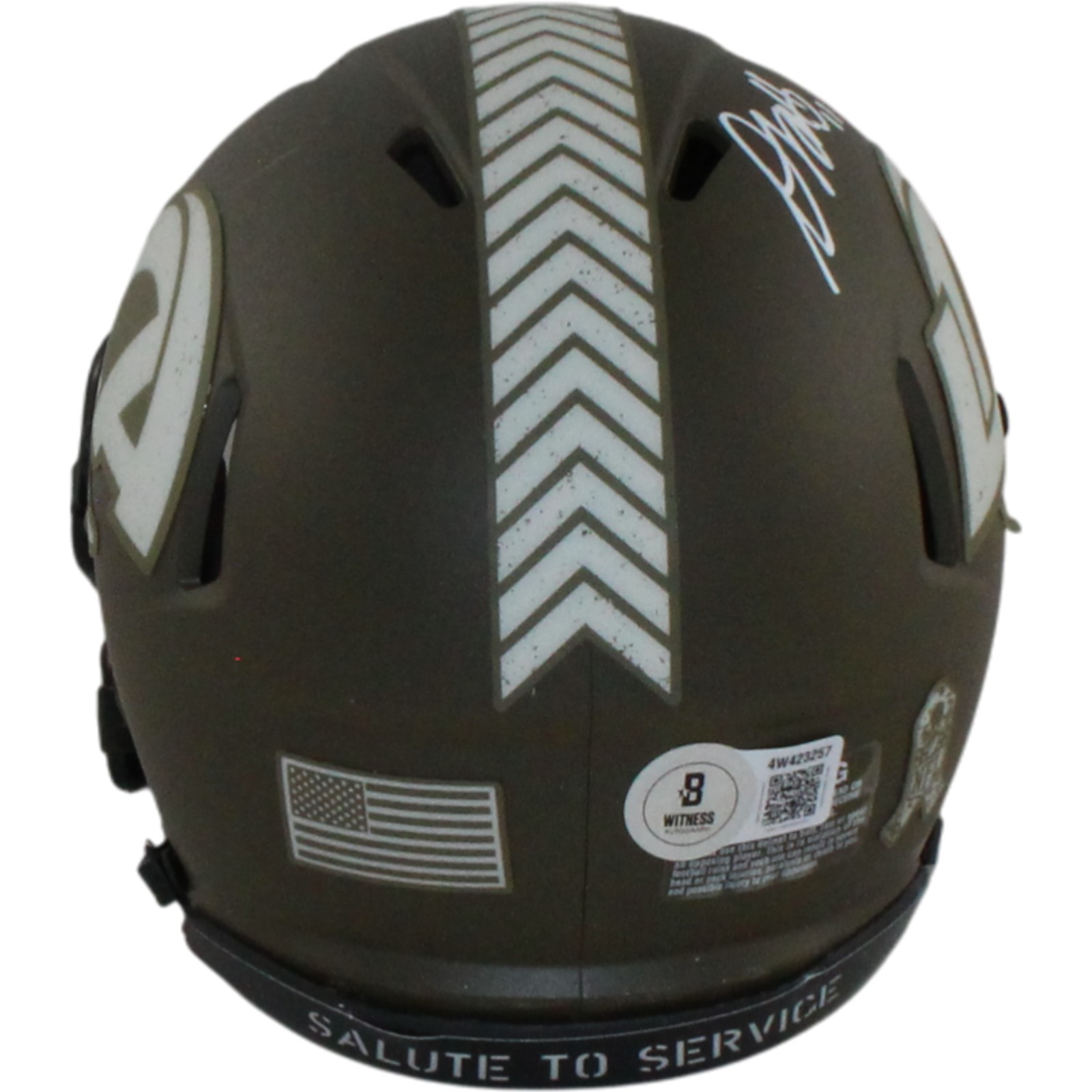 Davante Adams Autographed Los Angeles Rams 22 STS Mini Helmet Beckett WIT 55037 3 Davante Adams Autographed Los Angeles Rams 22 STS Mini Helmet Beckett WIT 55037