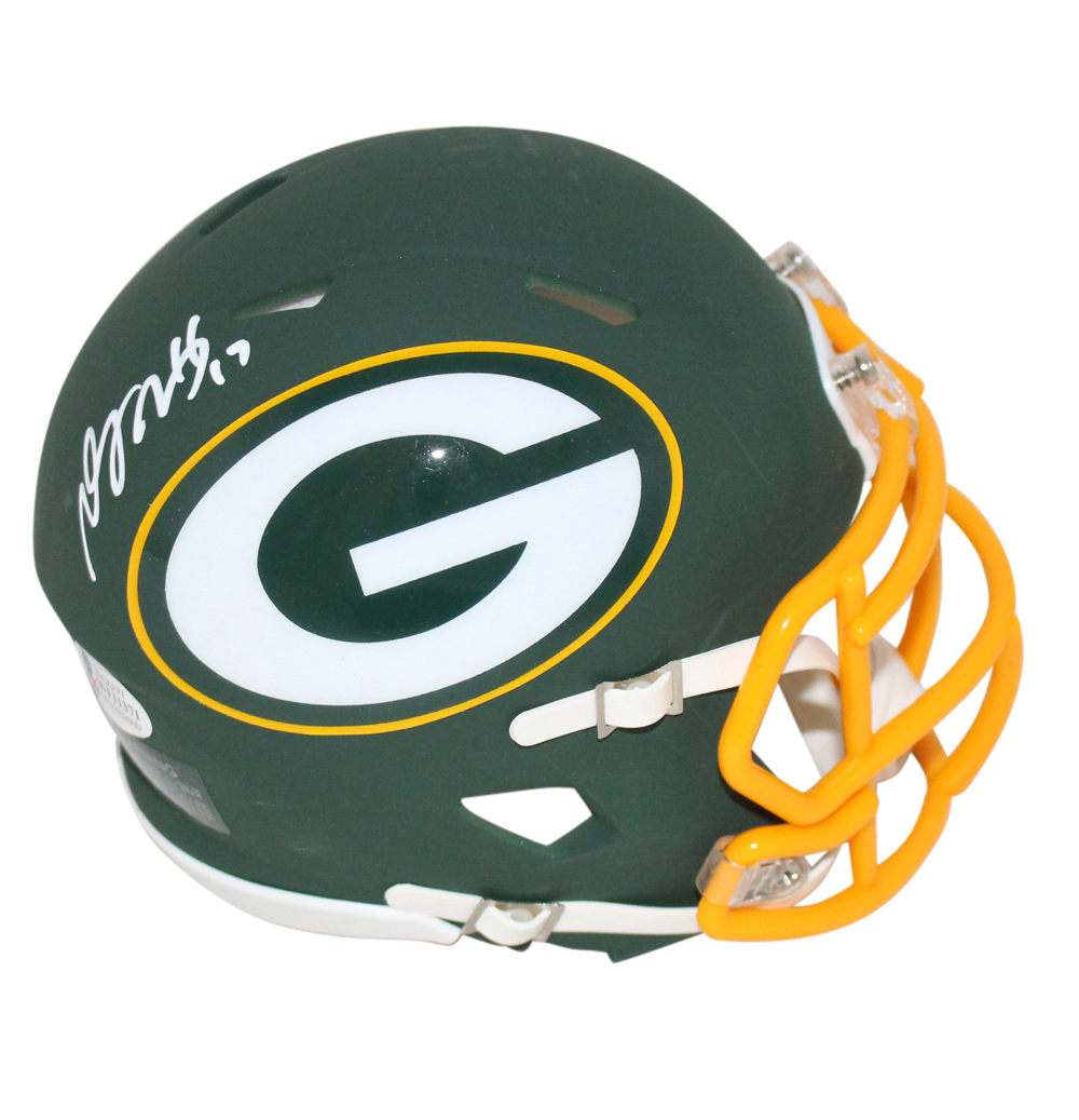 Davante Adams Autographed Green Bay Packers AMP Mini Helmet BAS 30350