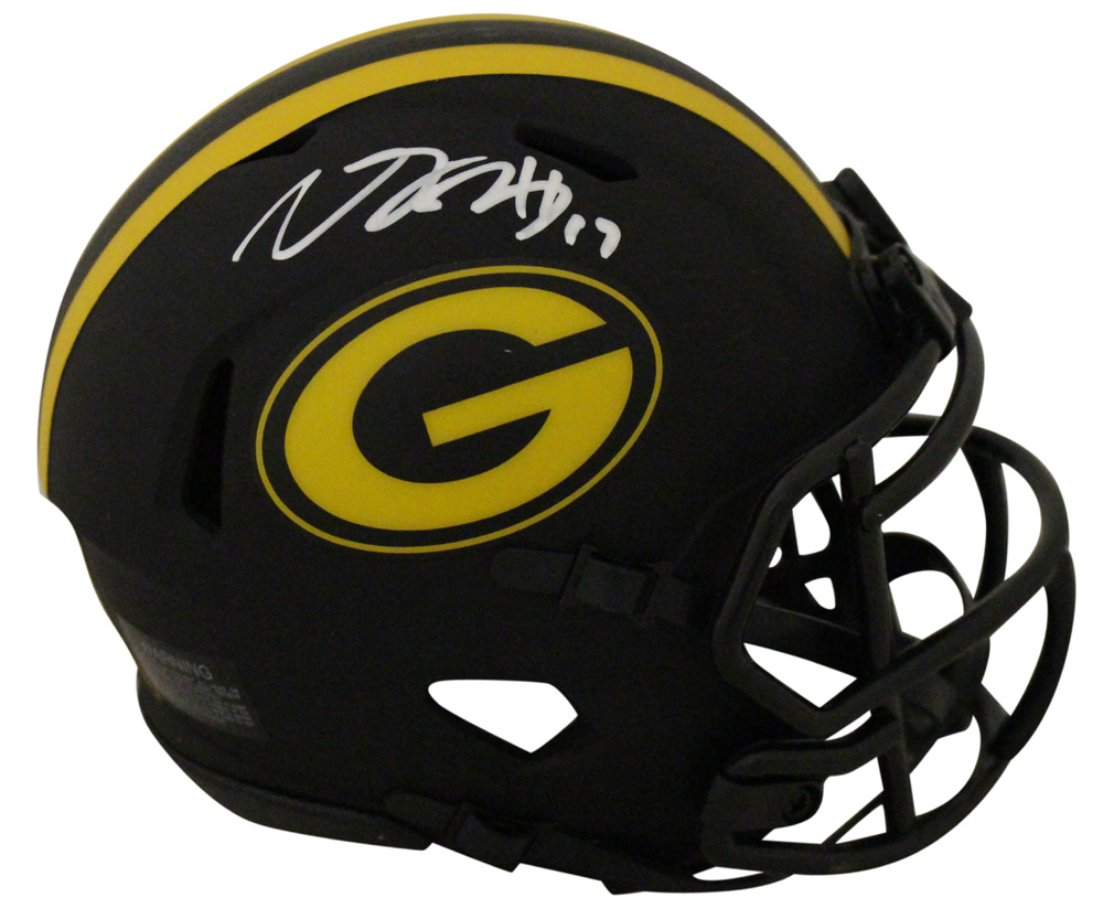 Davante Adams Autographed Green Bay Packers Eclipse Mini Helmet JSA 27648