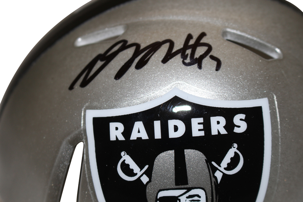 Davante Adams Autographed Las Vegas Raiders Flash Mini Helmet Beckett
