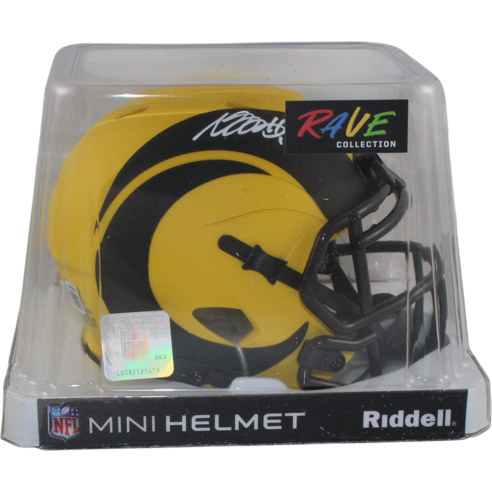 Davante Adams Autographed Los Angeles Rams Rave Mini Helmet Beckett WIT 55034 5 Davante Adams Autographed Los Angeles Rams Rave Mini Helmet Beckett WIT 55034