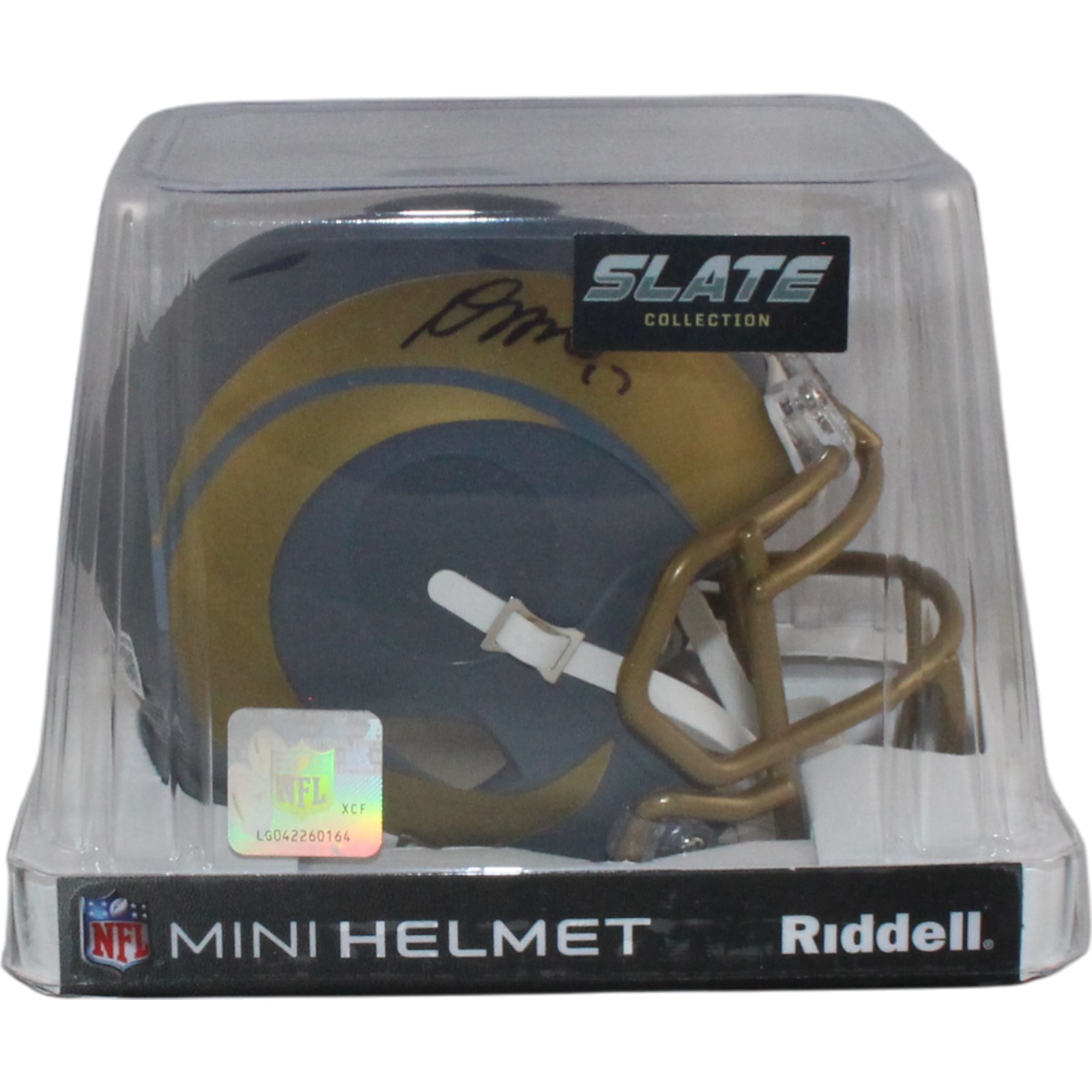 Davante Adams Autographed Los Angeles Rams Slate Mini Helmet Beckett WIT 55040 5 Davante Adams Autographed Los Angeles Rams Slate Mini Helmet Beckett WIT 55040
