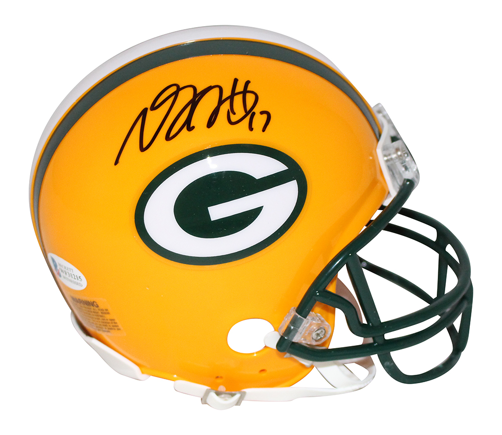 Davante Adams Autographed/Signed Green Bay Packers Mini Helmet BAS 30353