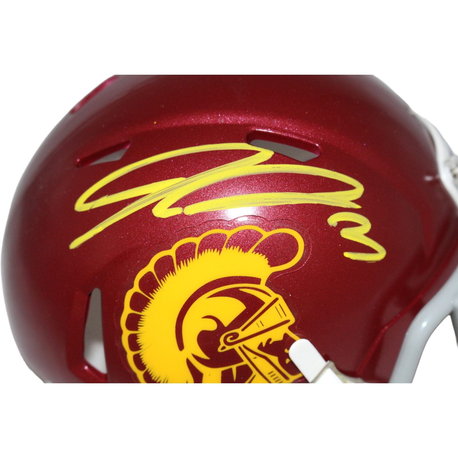 Jordan Addison Autographed USC Trojans Mini Helmet Beckett