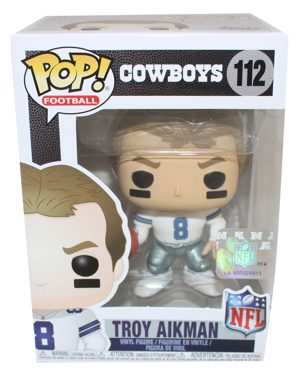 Troy Aikman Dallas Cowboys Funko Pop! #112 w/ Soft Protector