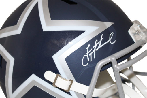 Troy Aikman Autographed/Signed Dallas Cowboys AMP Replica Helmet BAS 26546