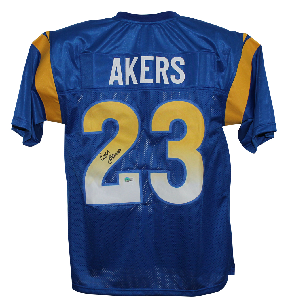 Cam Akers Autographed/Signed Pro Style Blue XL Jersey Beckett